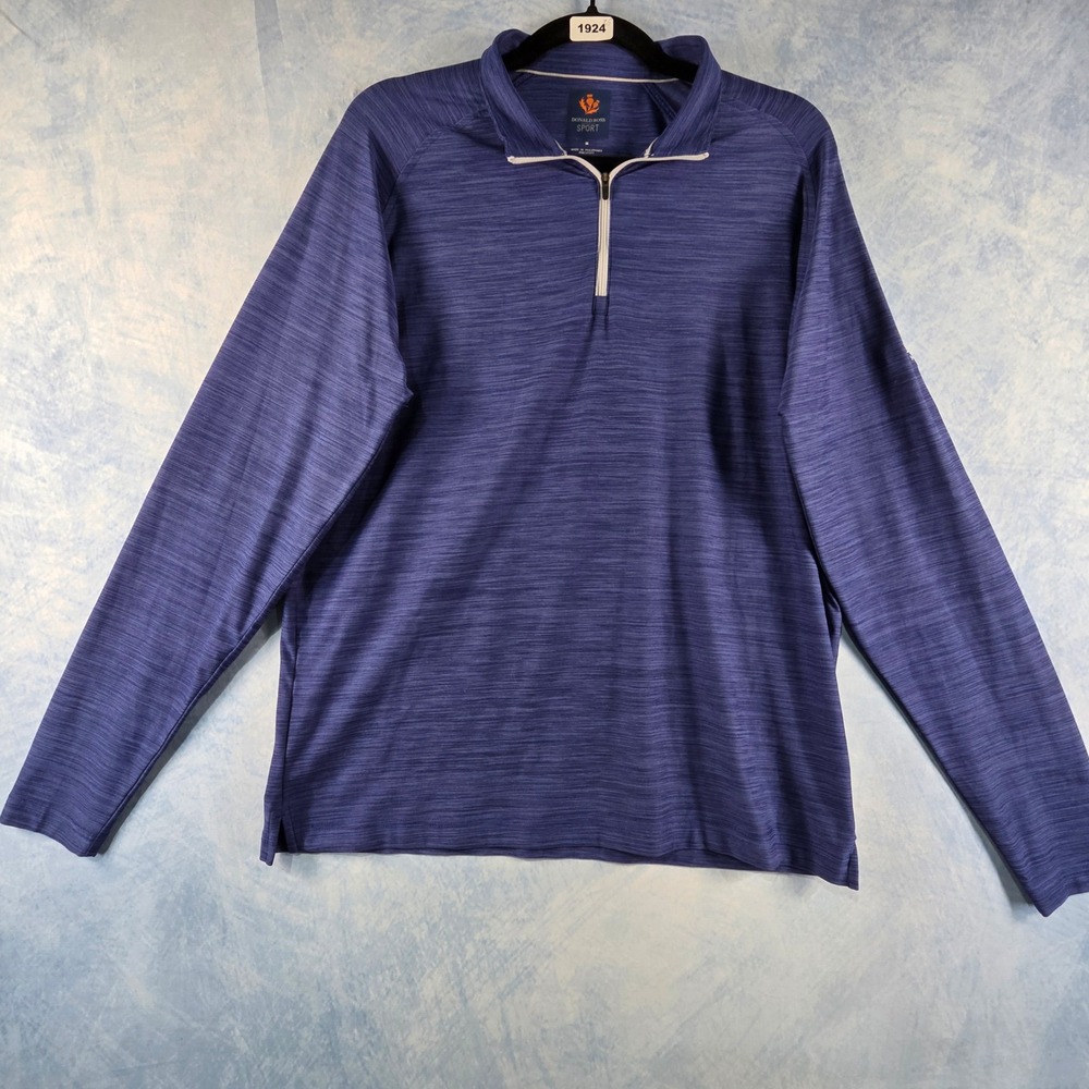 Donald Ross Sport Mens Purple Space Dye Quarter Zip Golf Pullover Sunridge Canyo